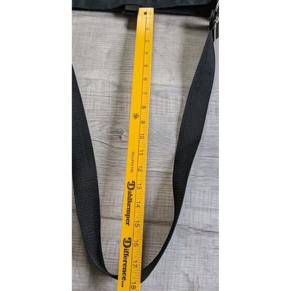 Fossil F/54 Y2K Natural Canvas Leather Strap Messenger Black - Picture 10 of 13